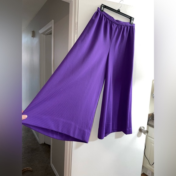Purple large leg pants. - Picture 2 of 3